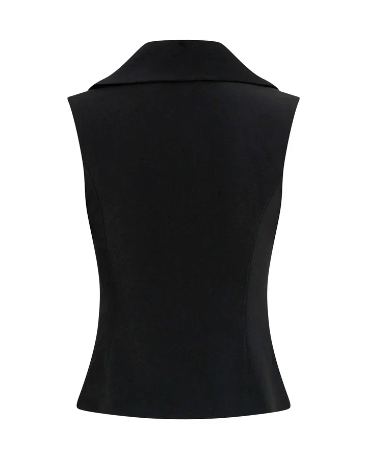 Asymmetrical Scoop Neckline Waist Coat - Image 6