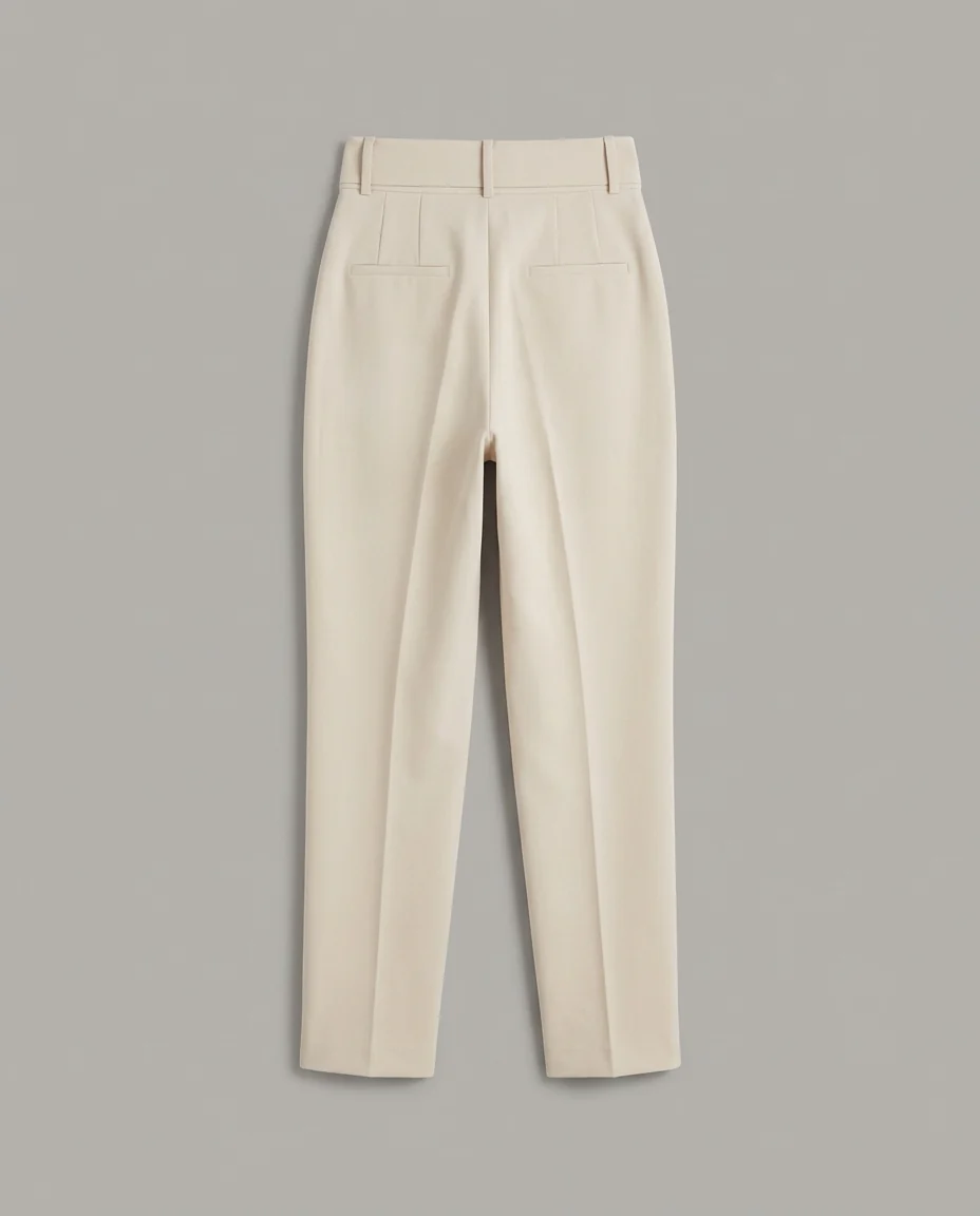 Beige Belted Citywear Trousers - Image 3