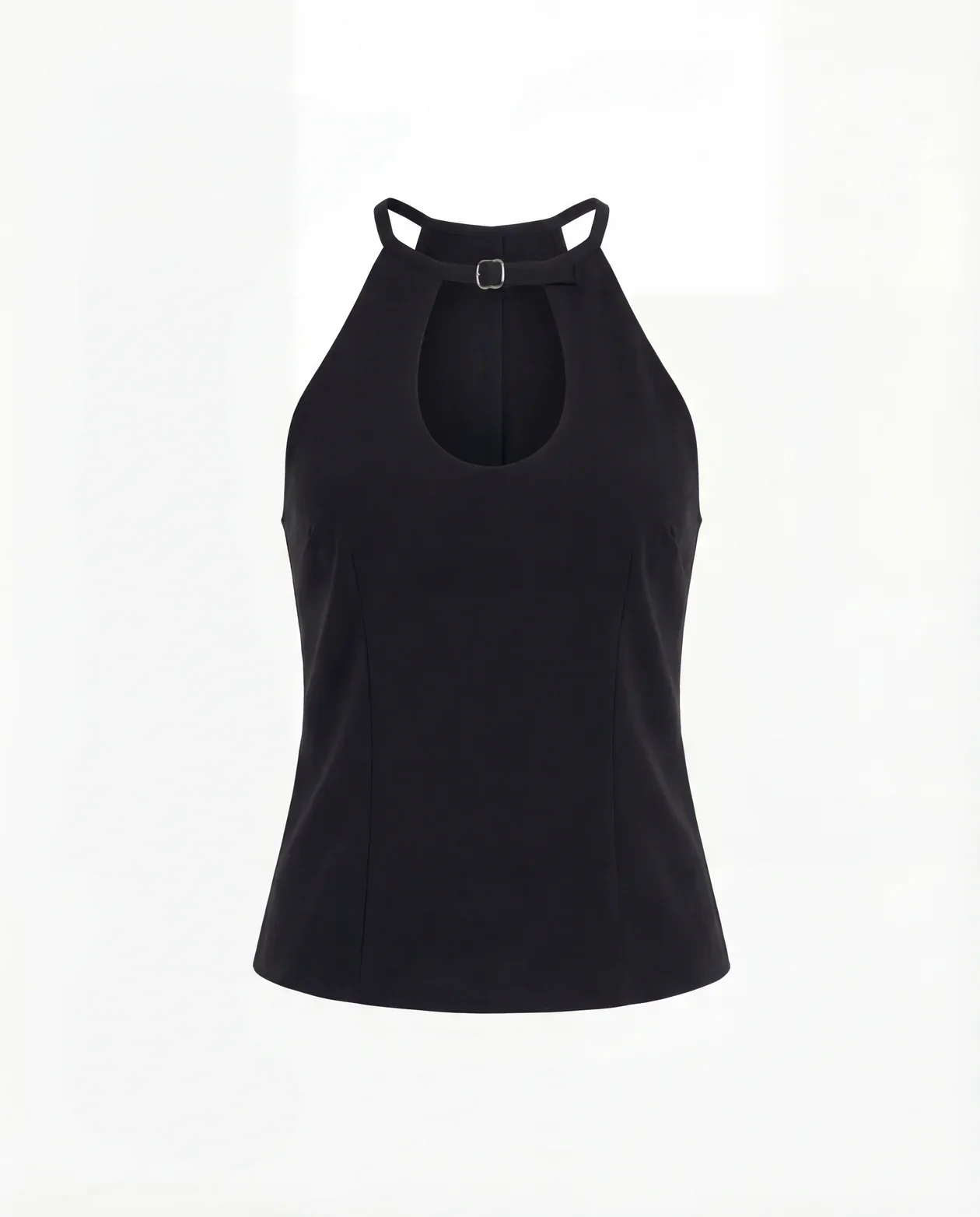 Black Keyhole Halter Top - Image 4