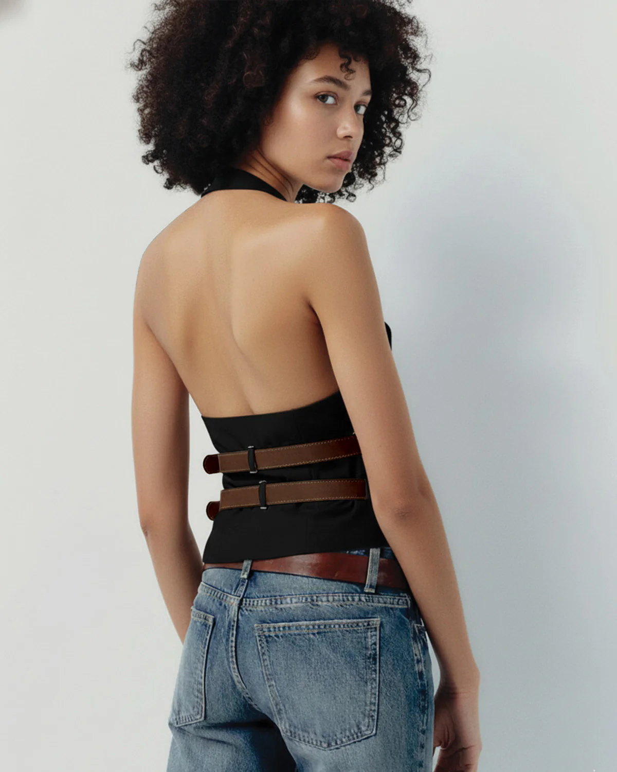 Belted Halter Vest Top - Image 4