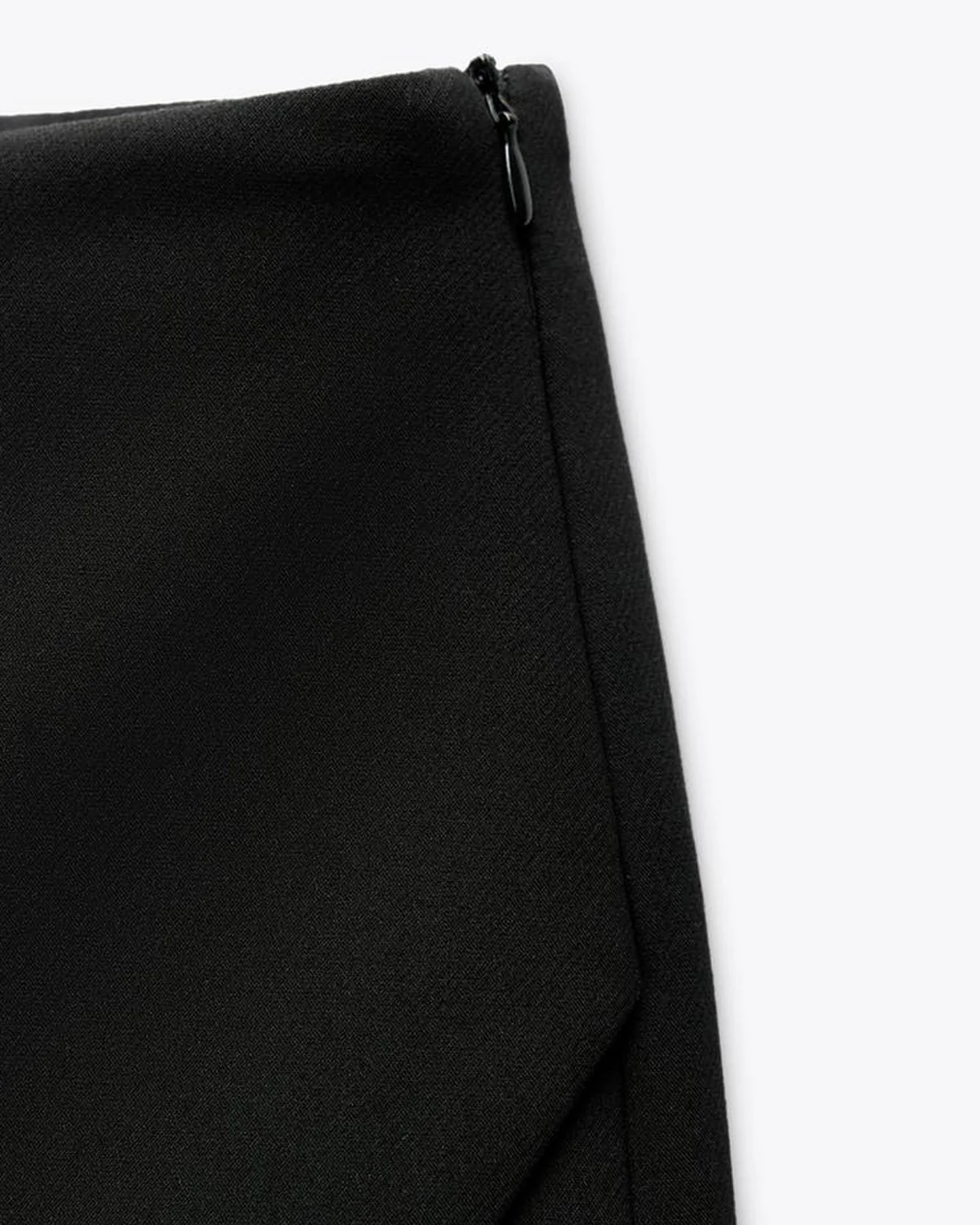 Black Asymmetric Wrap On Skort - Image 5