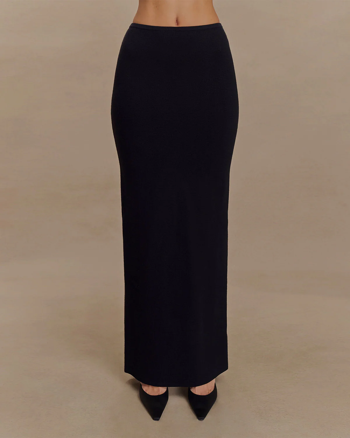 Black Belted Top and Pencil Skirt Co Ord Set - Image 4