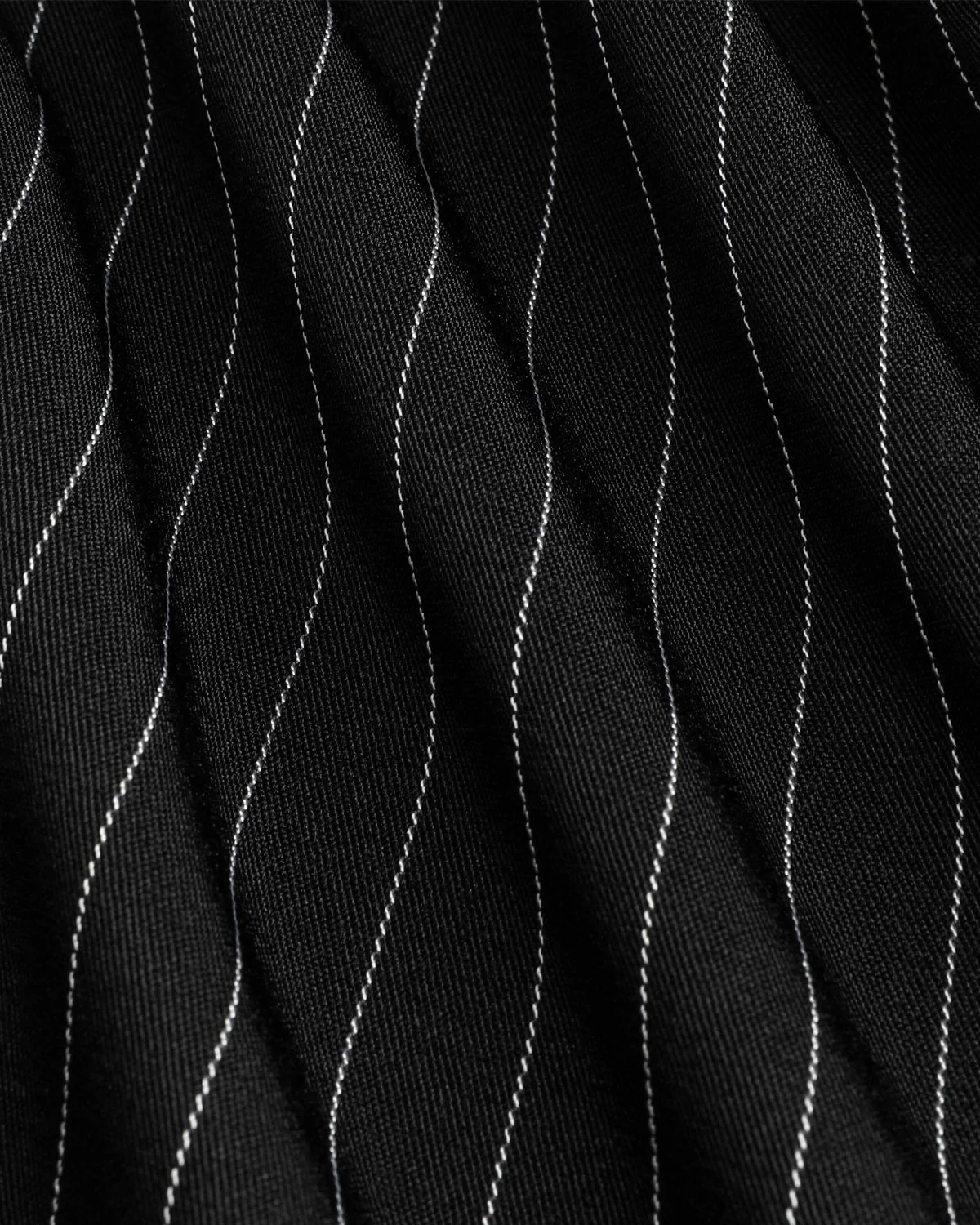 Black Pinstripes Notch Hem Vest - Image 9