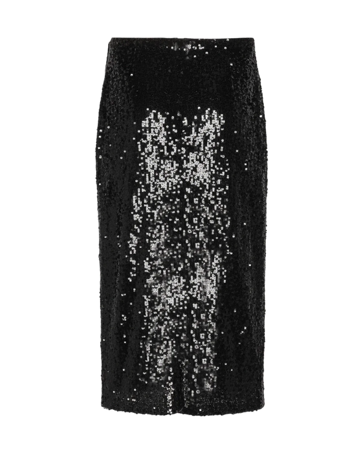 Black Sequin Side Slit Skirt - Image 5
