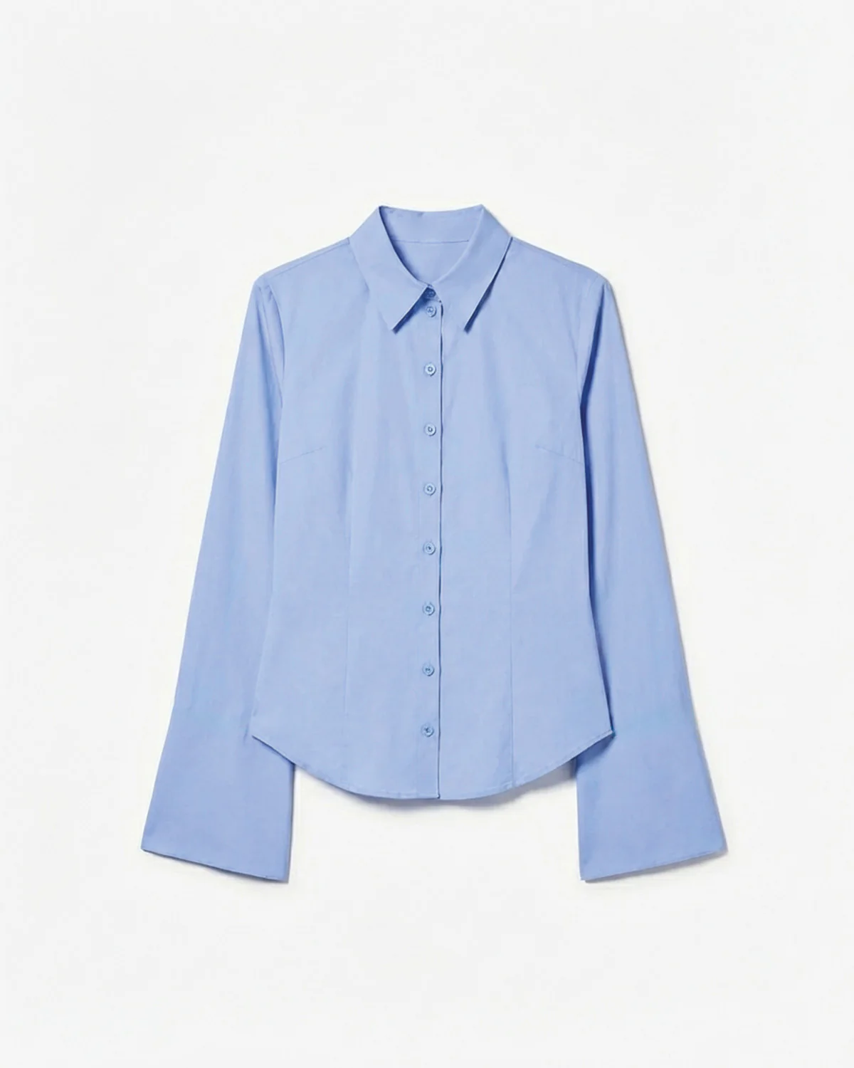 Blue Flared Sleeves Shirt - Image 4