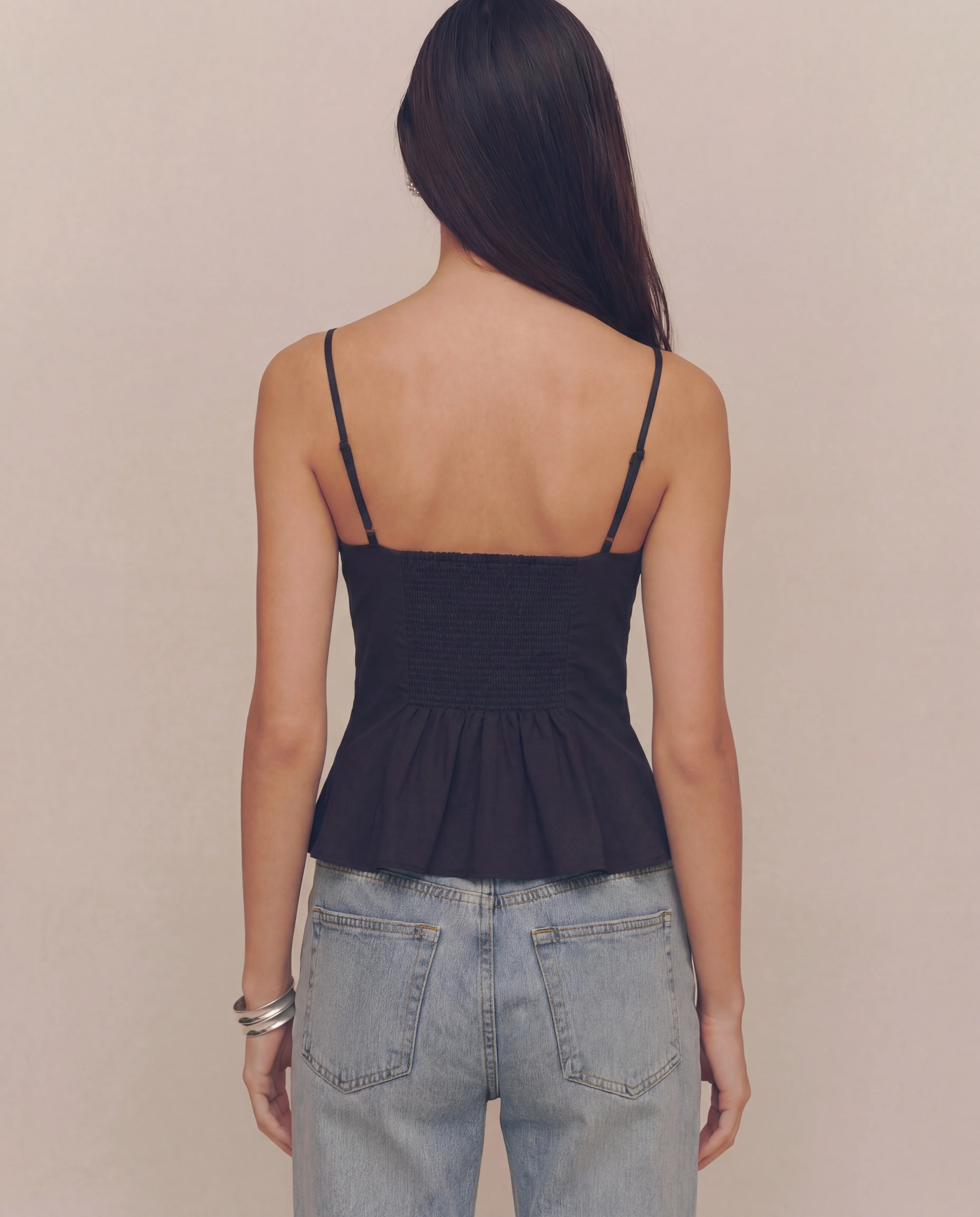 Black Lace Detail Camisole Top - Image 4