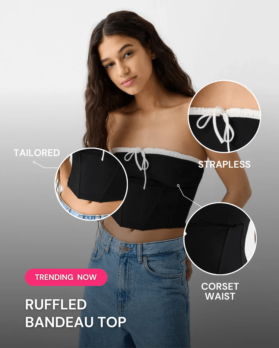 Ruffled Bandeau Top - Image 5