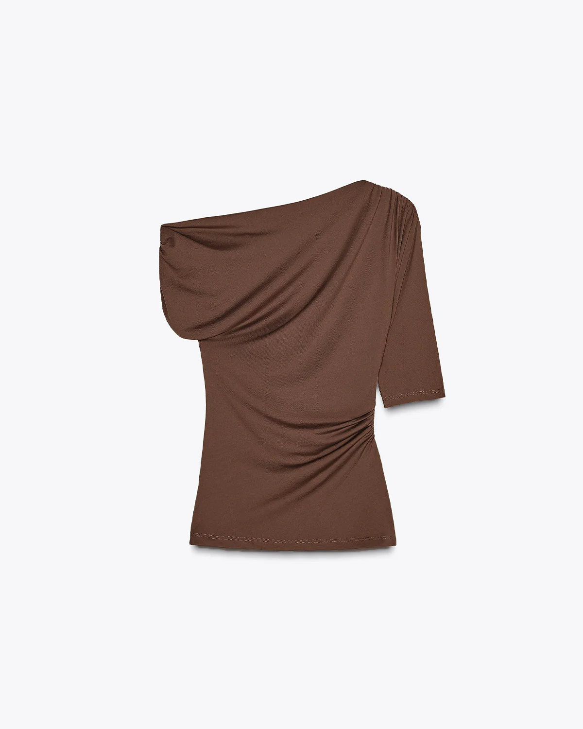 Gold Accent Brown Ribbed Top - Image 5