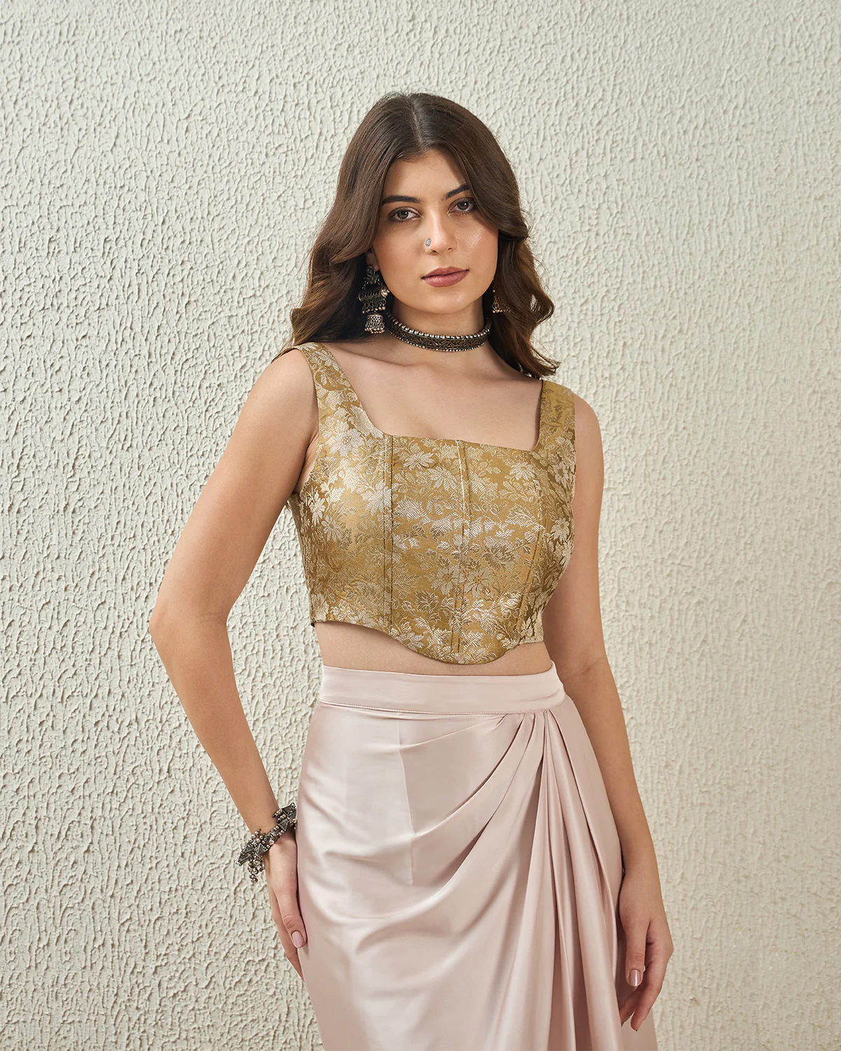 Gold brocade Corset Top - Image 3