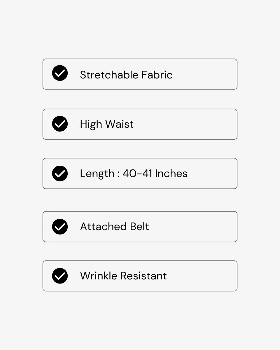 Grey Pleated Pants With Belt - Image 7