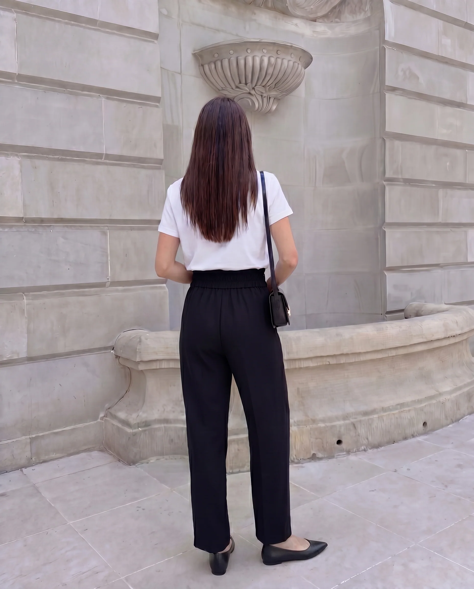 High Waist Buckle Detail Tapered Pant - Image 3