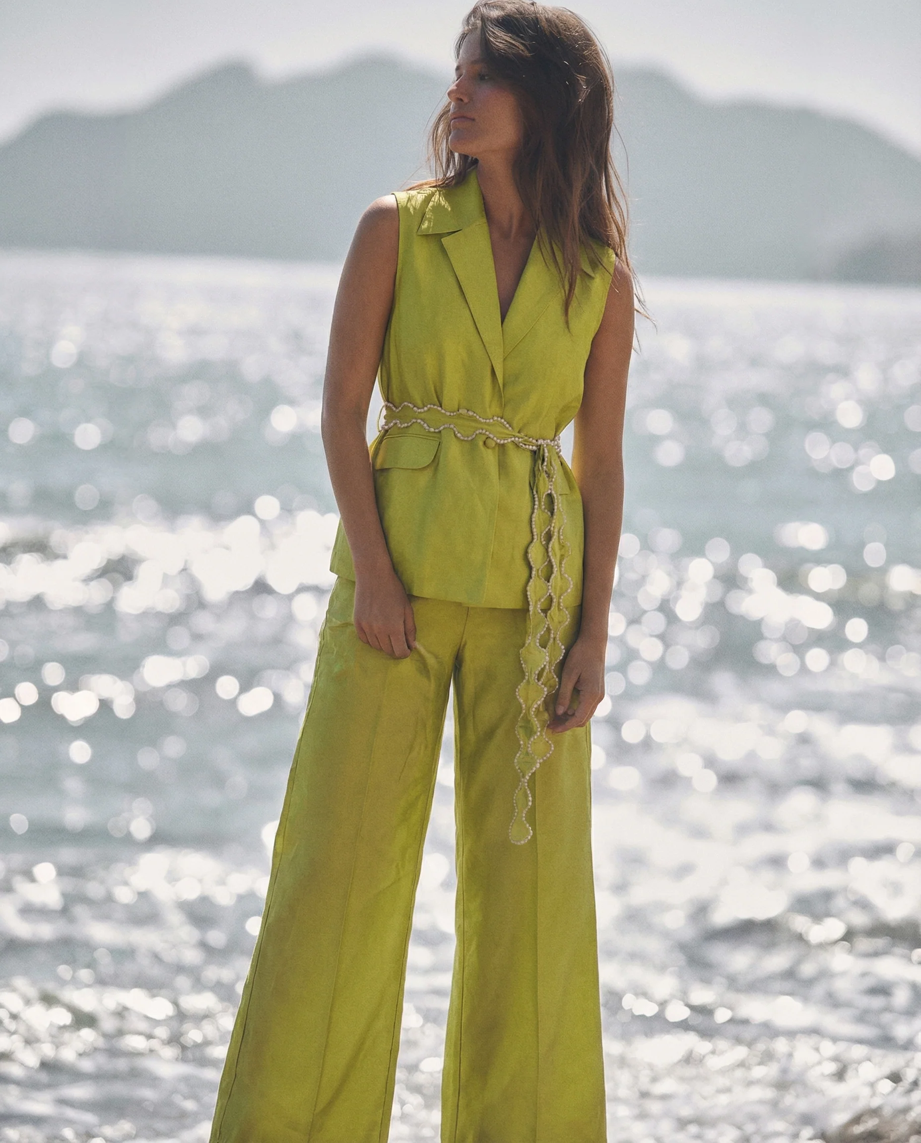 Lime Green Top and Pant Co-ord Set - Image 2