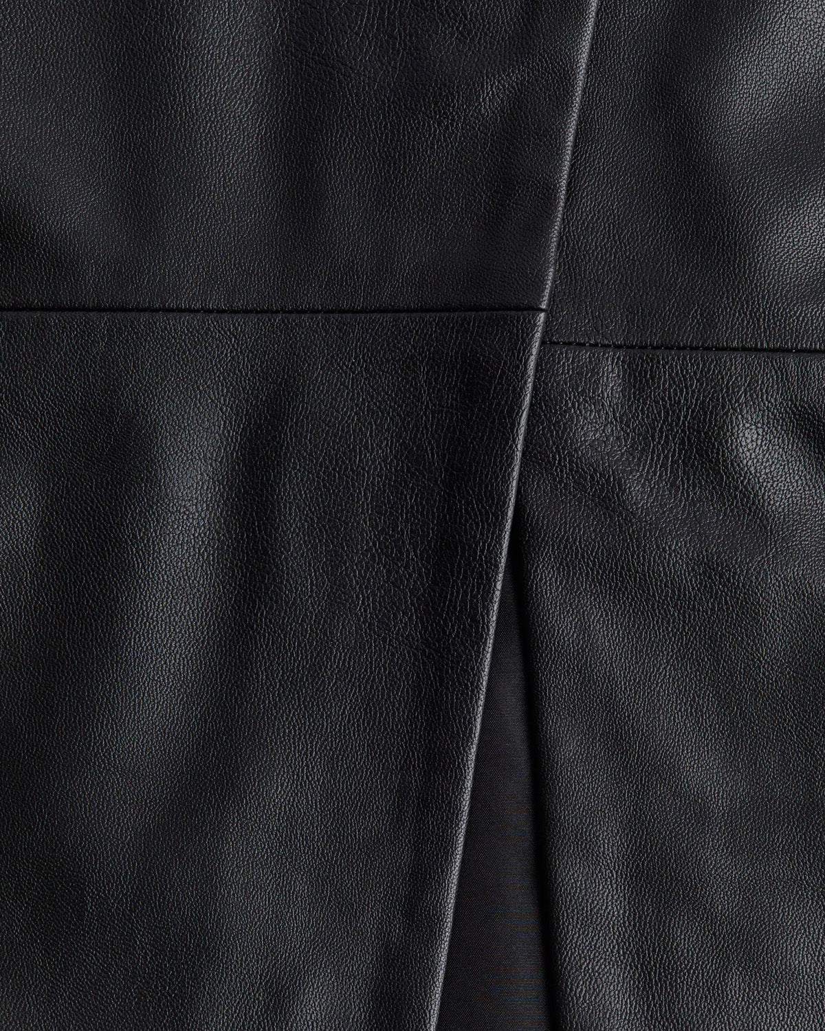 Panelled Wrap Leather Skirt - Image 5