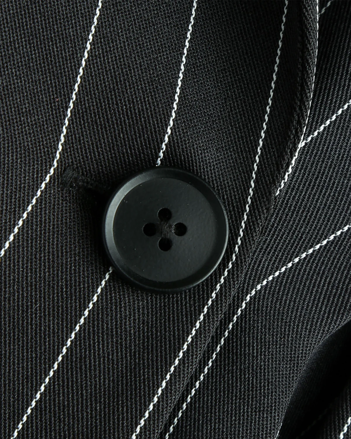 Pinstripes Double Breasted Blazer With Belt - Image 9