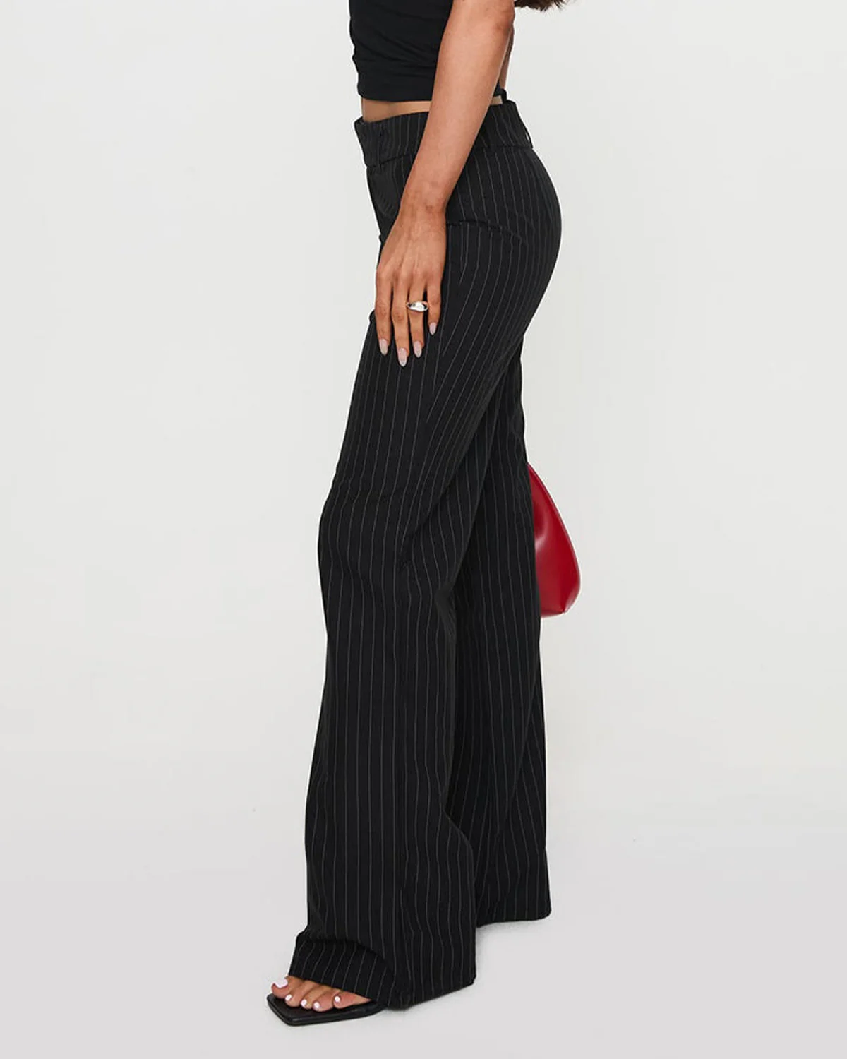 Pinstripes Straight Pants - Image 4