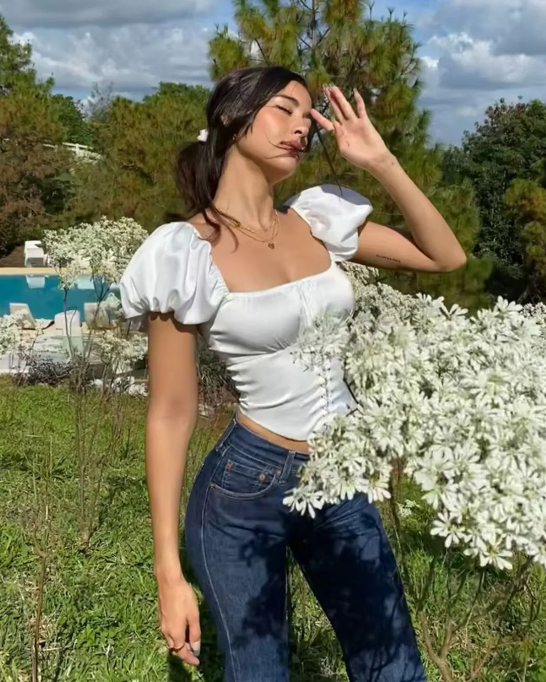 Puff Sleeves Corset Top - Image 4