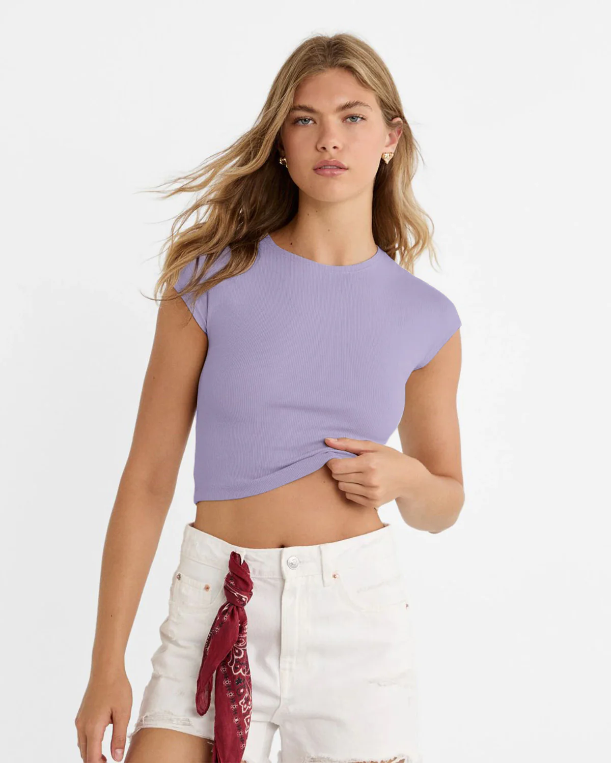 Set of 3 Ribbed Crew Neck Top - Image 5