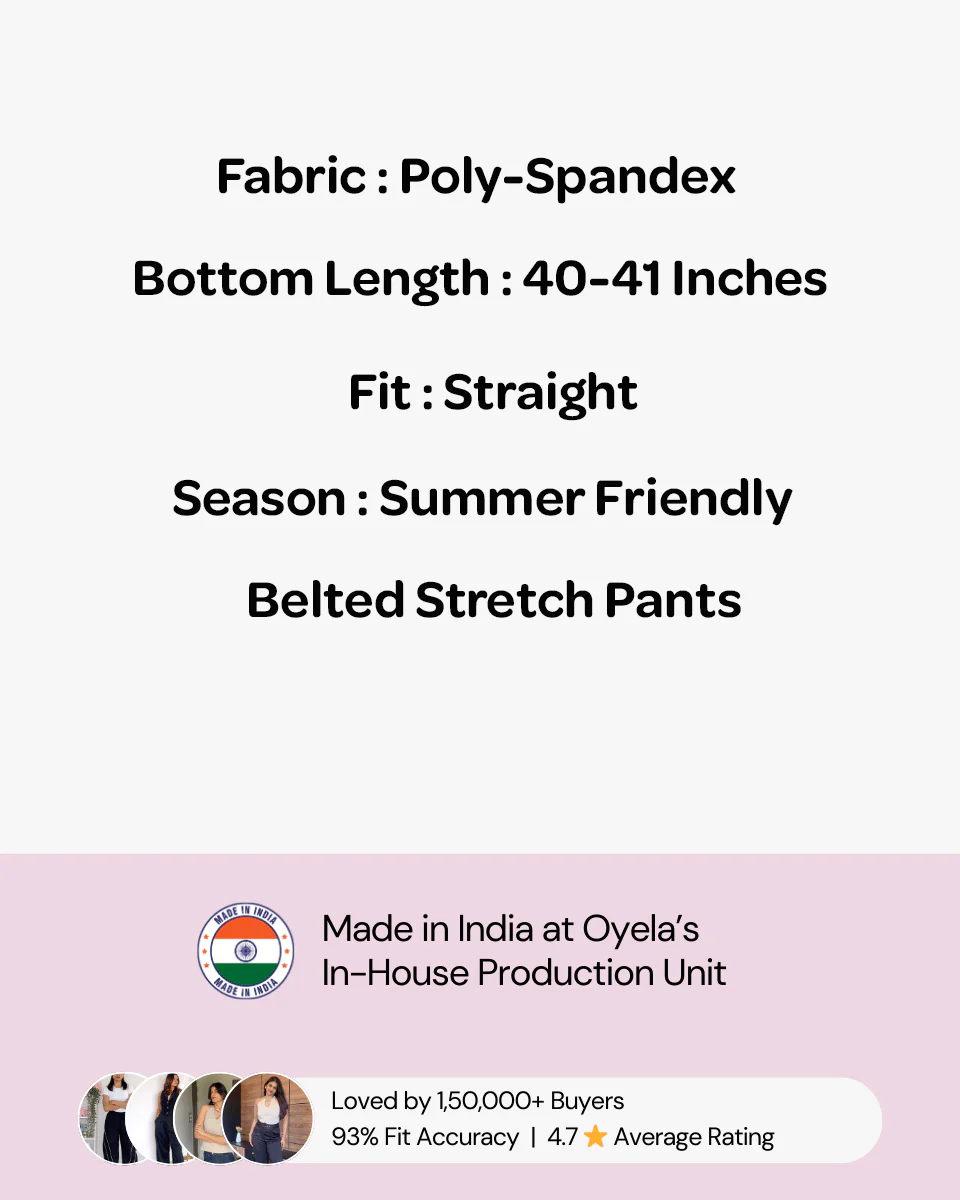 Set Of Two Belted Stretchable Pants - Image 6