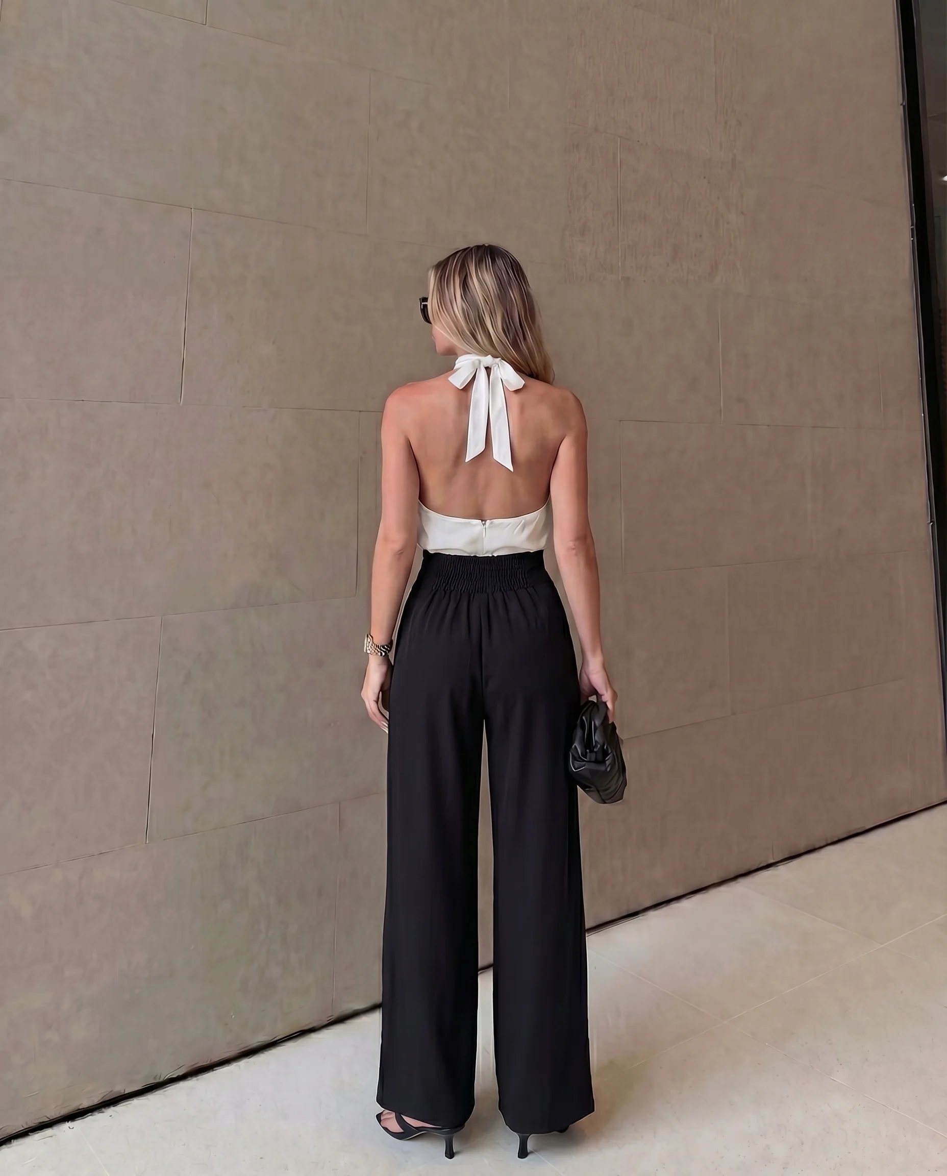 Black Korean Fit Trousers - Image 3