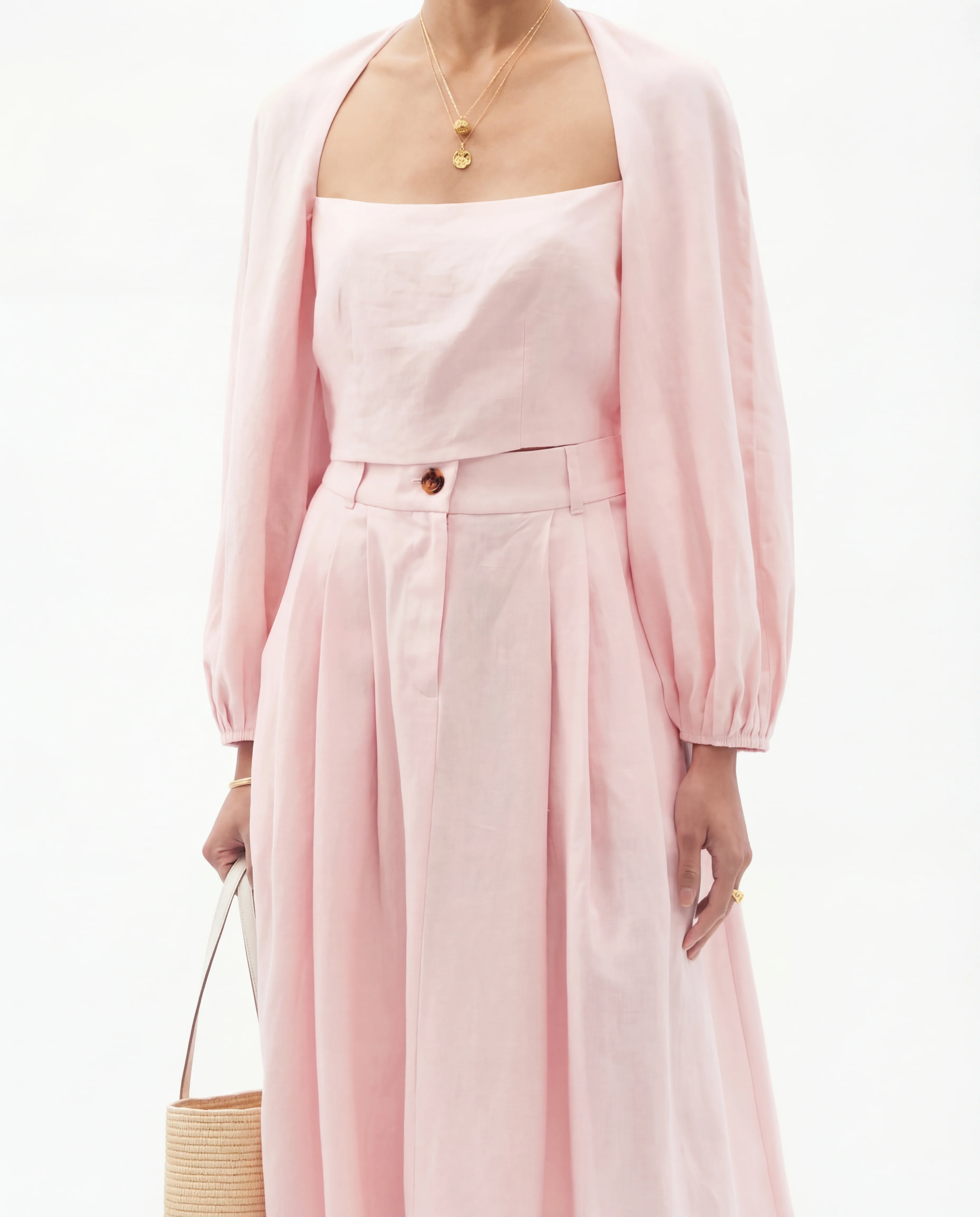Soft Pink Co-Ord Set With Billowy Silhouette - Image 3