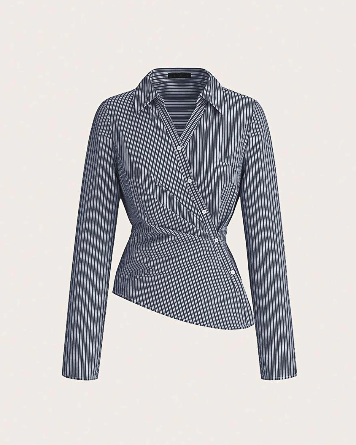 Striped Asymmetric Shirt