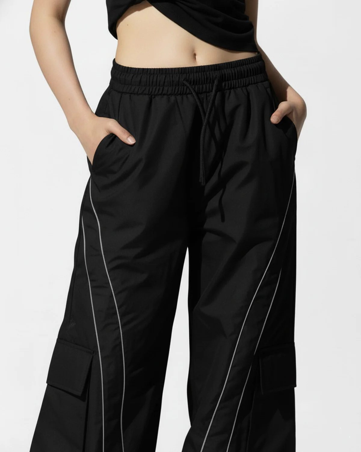 Striped Baggy Korean Pants - Image 5