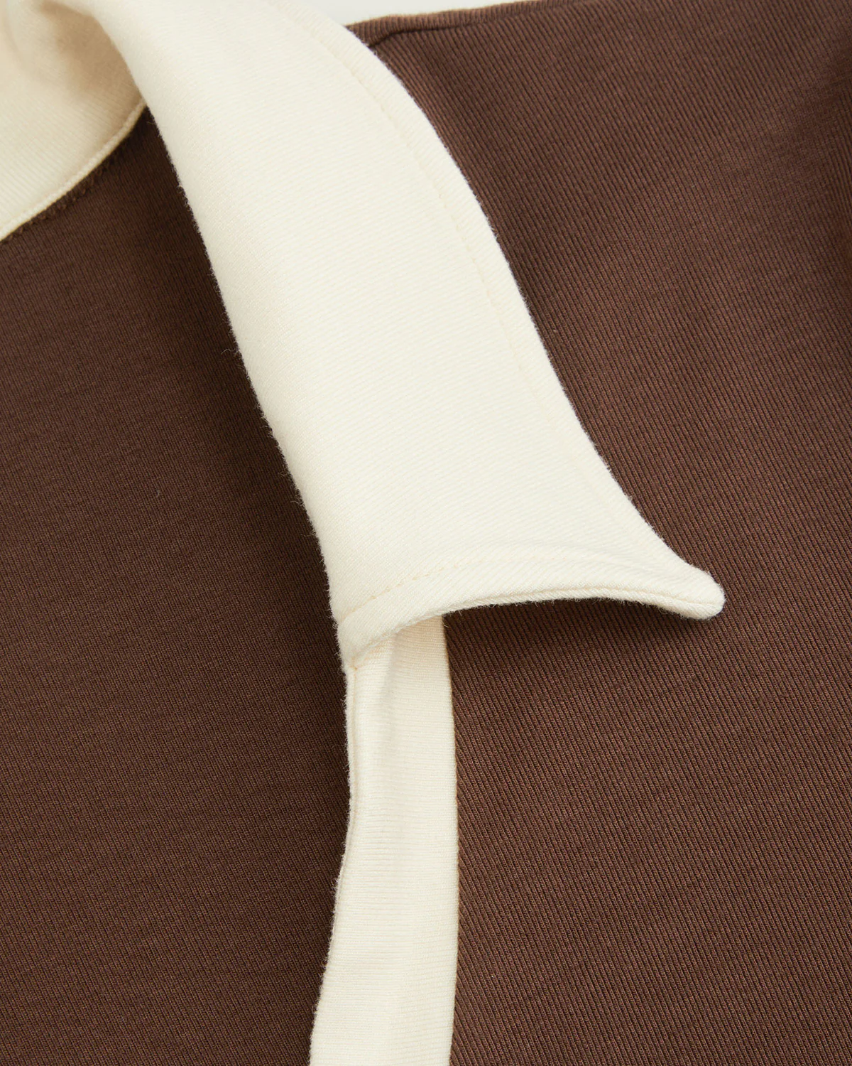 Tipped Collar Ribbed Fitted Top - Image 6