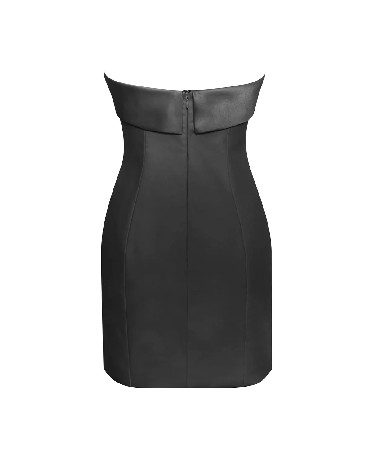 Tuxedo Inspired Bandeau Dress In Black - Image 7
