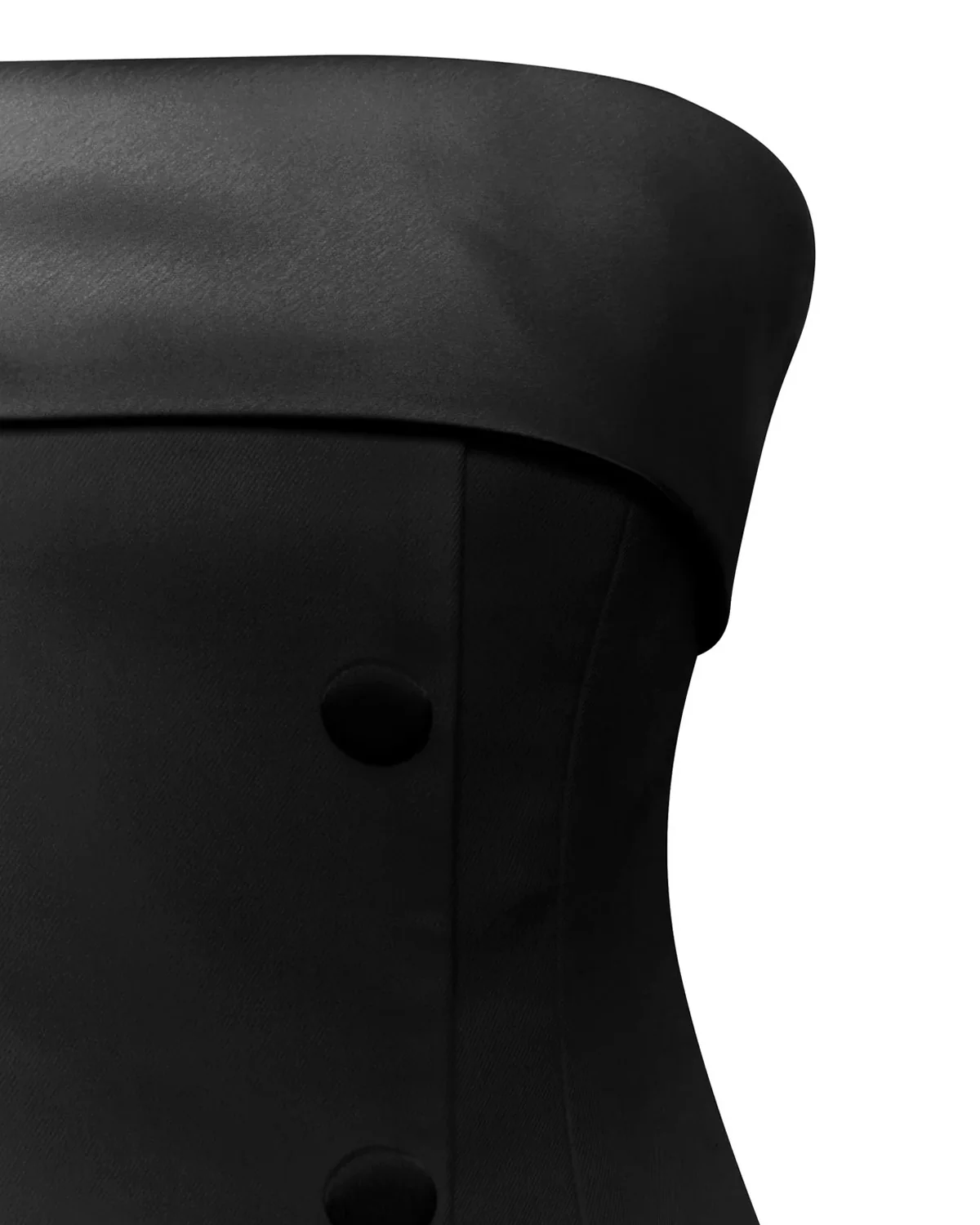 Tuxedo Inspired Bandeau Dress In Black - Image 8
