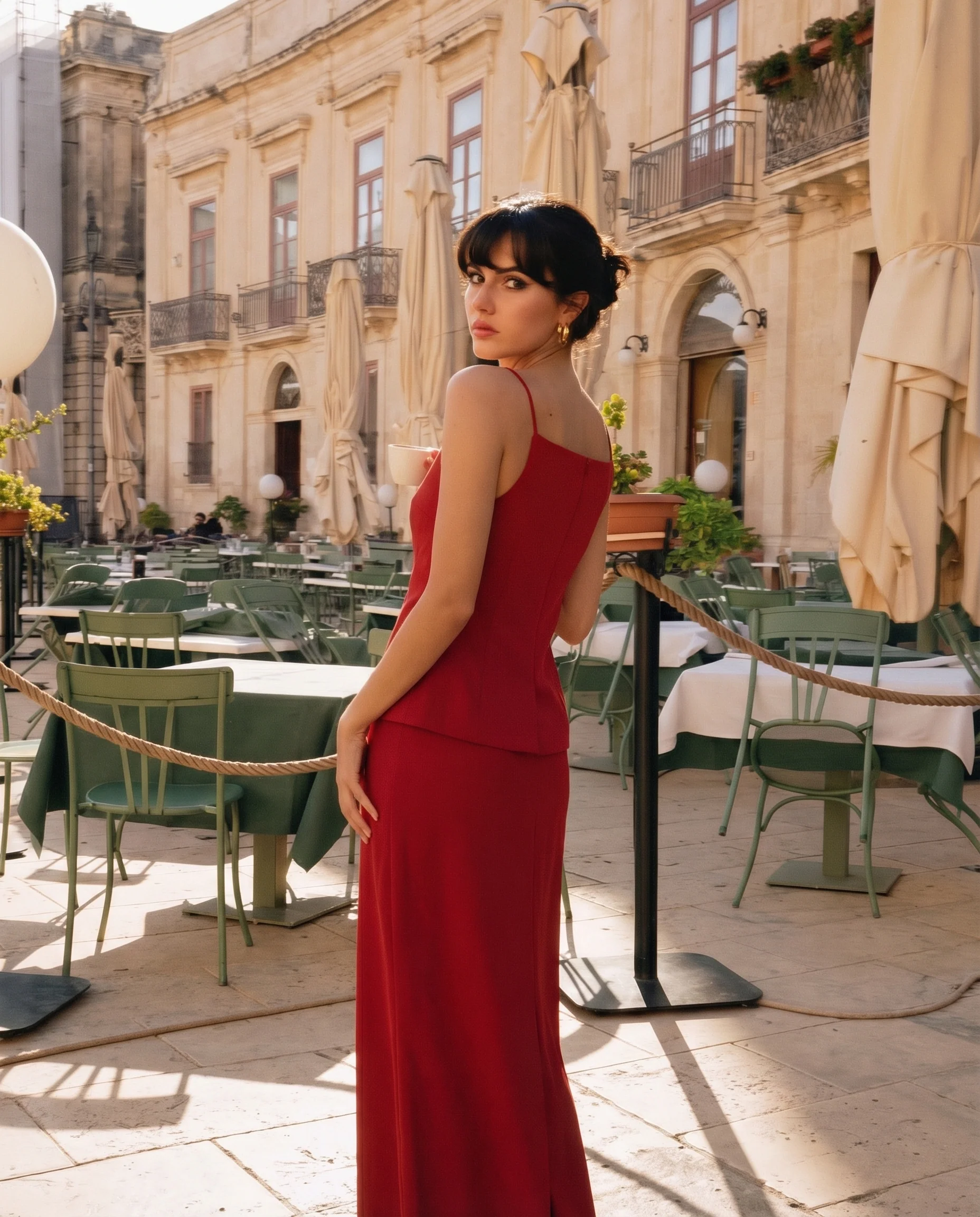 Vest and Skirt Co-Ord Set In Red - Image 3