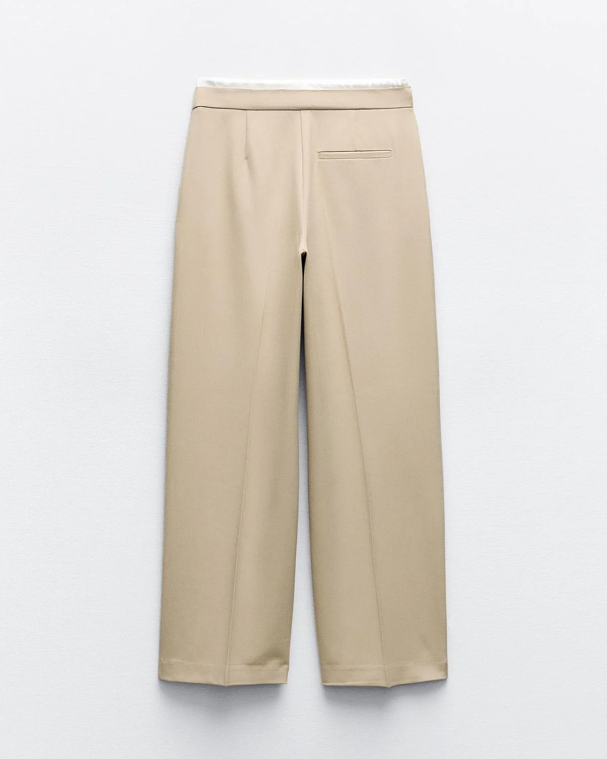 Beige Wide Leg Trousers - Image 4