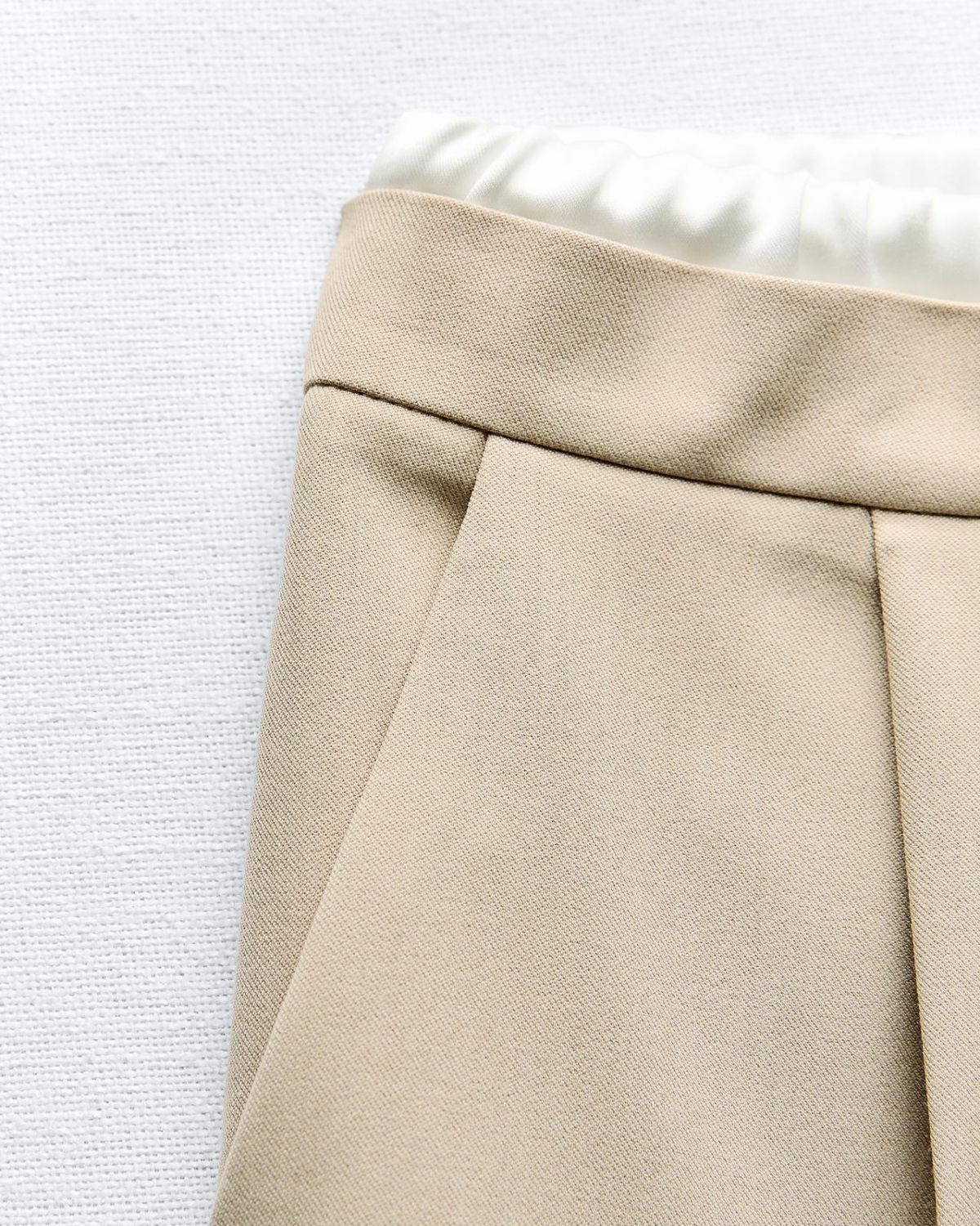 Beige Wide Leg Trousers - Image 5